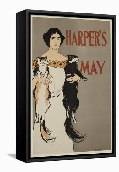 Harper's, 1896 (Commercial Litho & Relief Process Printed in Colour Ink)-Edward Penfield-Framed Premier Image Canvas