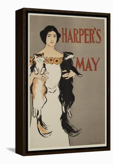 Harper's, 1896 (Commercial Litho & Relief Process Printed in Colour Ink)-Edward Penfield-Framed Premier Image Canvas