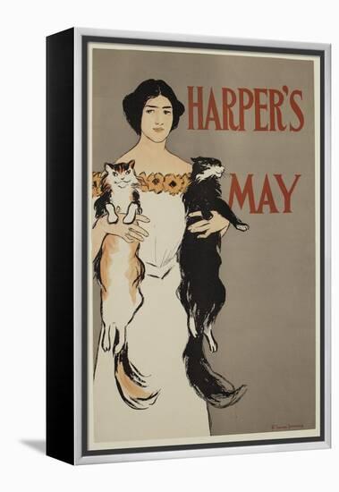 Harper's, 1896 (Commercial Litho & Relief Process Printed in Colour Ink)-Edward Penfield-Framed Premier Image Canvas