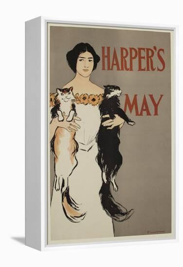 Harper's, 1896 (Commercial Litho & Relief Process Printed in Colour Ink)-Edward Penfield-Framed Premier Image Canvas