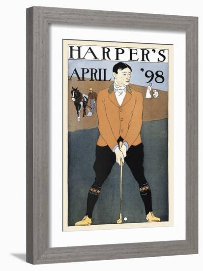 Harper's April '98-Edward Penfield-Framed Art Print