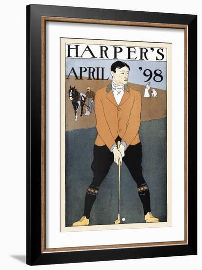 Harper's April '98-Edward Penfield-Framed Art Print