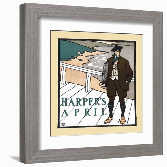 Harper's April-Edward Penfield-Framed Art Print