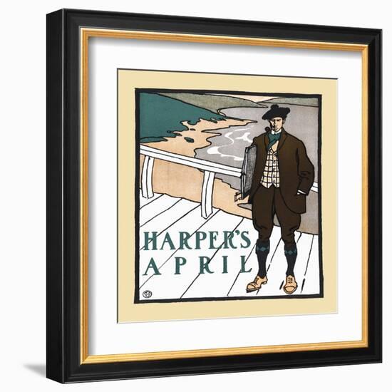 Harper's April-Edward Penfield-Framed Art Print