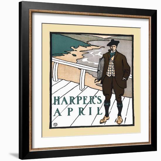 Harper's April-Edward Penfield-Framed Art Print