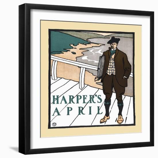 Harper's April-Edward Penfield-Framed Art Print