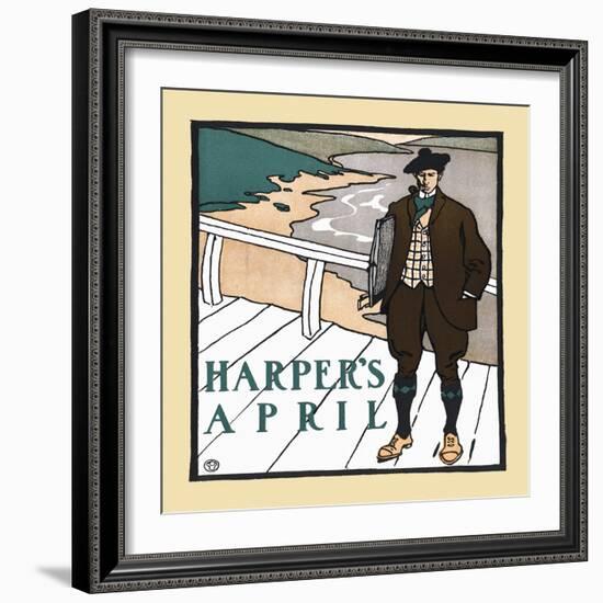 Harper's April-Edward Penfield-Framed Art Print