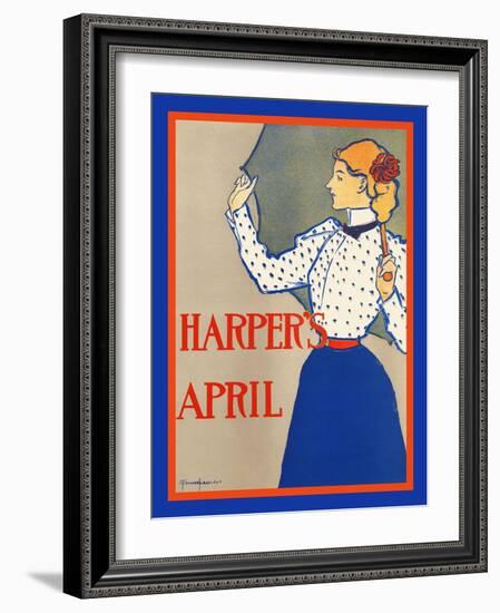 Harper's April-Edward Penfield-Framed Art Print