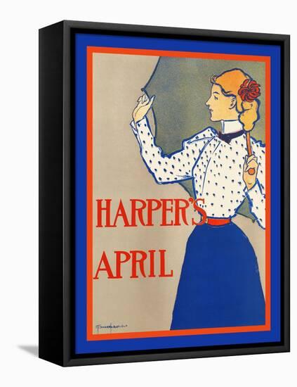 Harper's April-Edward Penfield-Framed Stretched Canvas