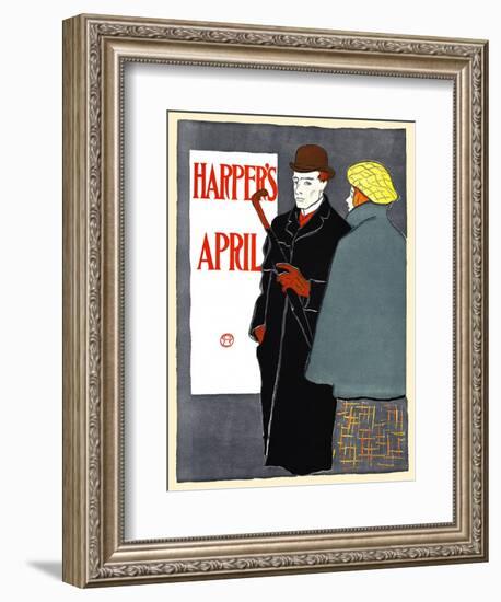 Harper's April-Edward Penfield-Framed Art Print