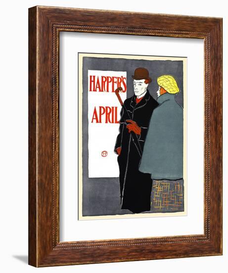 Harper's April-Edward Penfield-Framed Art Print