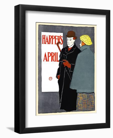 Harper's April-Edward Penfield-Framed Art Print