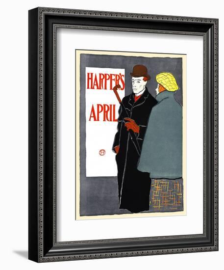 Harper's April-Edward Penfield-Framed Art Print