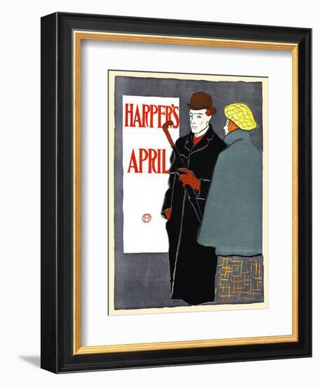 Harper's April-Edward Penfield-Framed Art Print