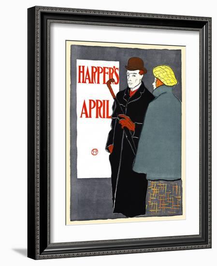 Harper's April-Edward Penfield-Framed Art Print