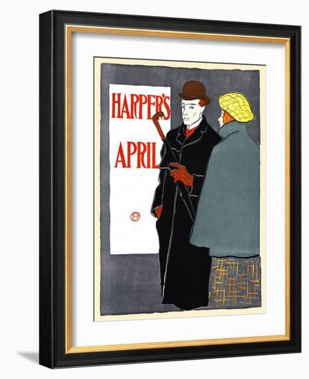 Harper's April-Edward Penfield-Framed Art Print