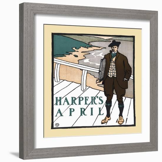 Harper's April-Edward Penfield-Framed Art Print