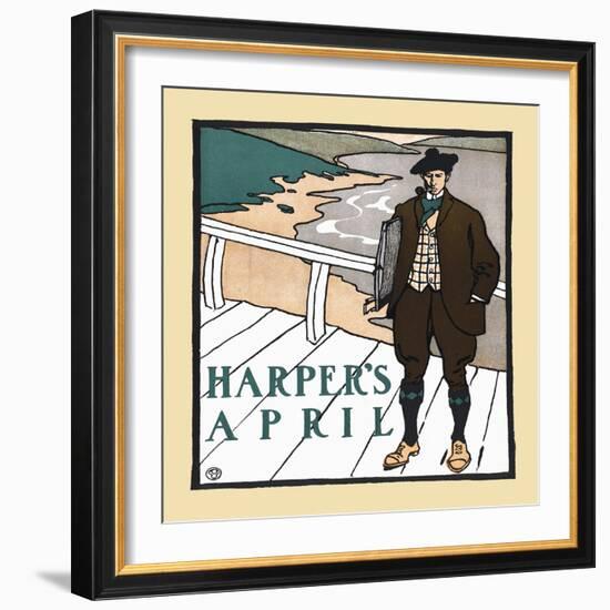 Harper's April-Edward Penfield-Framed Art Print