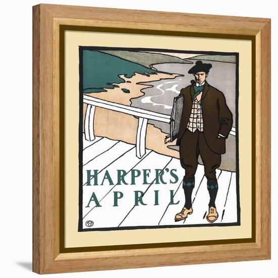 Harper's April-Edward Penfield-Framed Stretched Canvas