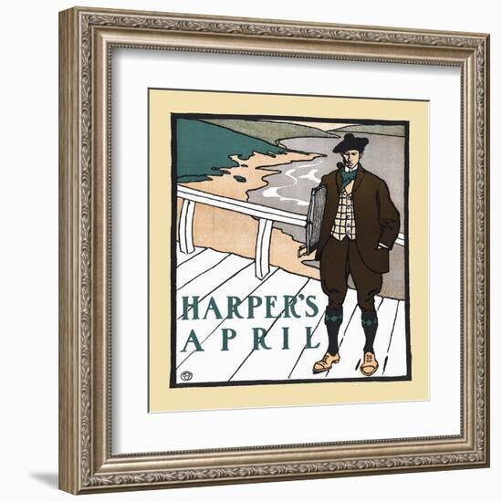 Harper's April-Edward Penfield-Framed Art Print