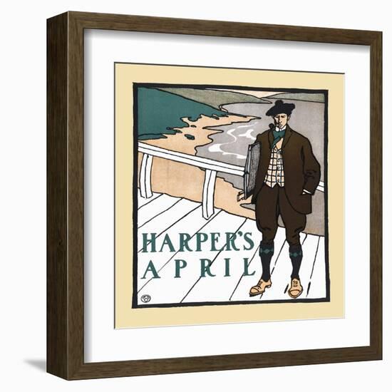 Harper's April-Edward Penfield-Framed Art Print