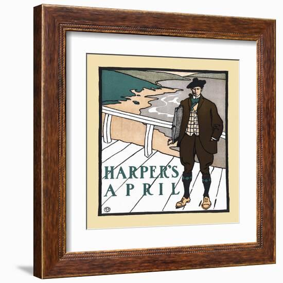 Harper's April-Edward Penfield-Framed Art Print