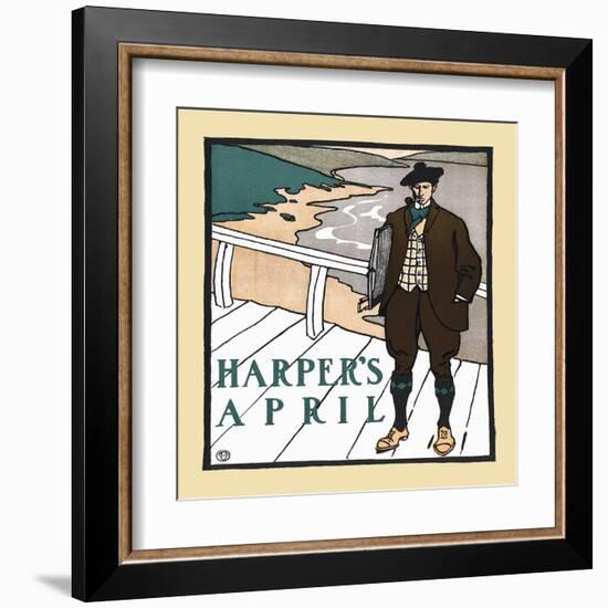 Harper's April-Edward Penfield-Framed Art Print