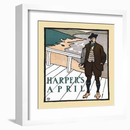 Harper's April-Edward Penfield-Framed Art Print