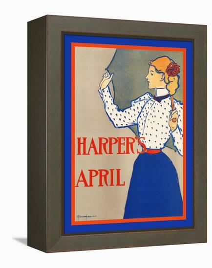 Harper's April-Edward Penfield-Framed Stretched Canvas