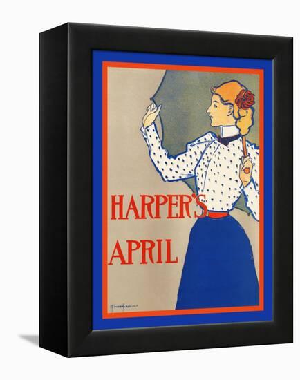 Harper's April-Edward Penfield-Framed Stretched Canvas