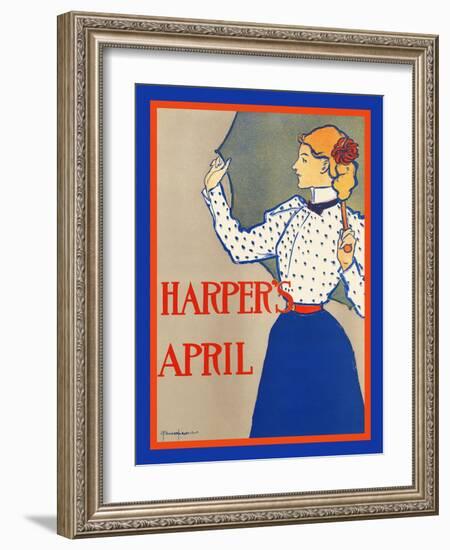 Harper's April-Edward Penfield-Framed Art Print