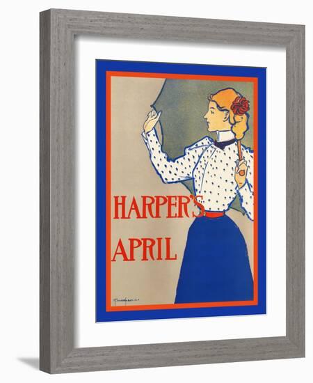 Harper's April-Edward Penfield-Framed Art Print