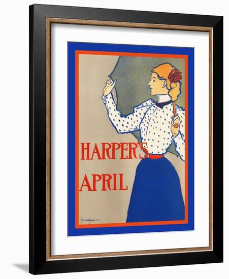 Harper's April-Edward Penfield-Framed Art Print