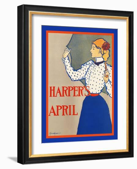 Harper's April-Edward Penfield-Framed Art Print