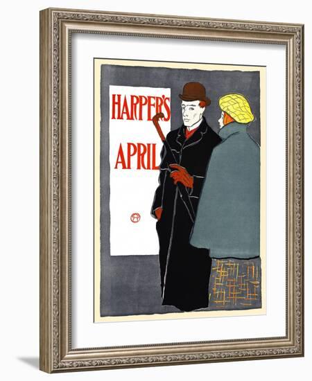 Harper's April-Edward Penfield-Framed Art Print