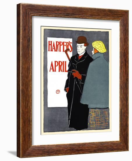 Harper's April-Edward Penfield-Framed Art Print