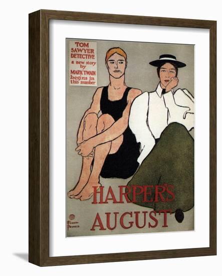 Harper's August, 1896-Edward Penfield-Framed Giclee Print