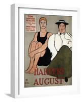 Harper's August, 1896-Edward Penfield-Framed Giclee Print