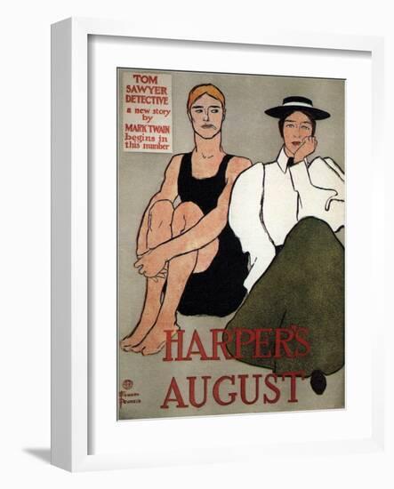 Harper's August, 1896-Edward Penfield-Framed Giclee Print