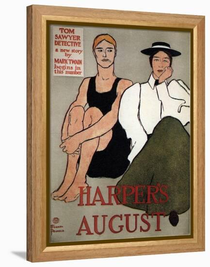 Harper's August, 1896-Edward Penfield-Framed Premier Image Canvas