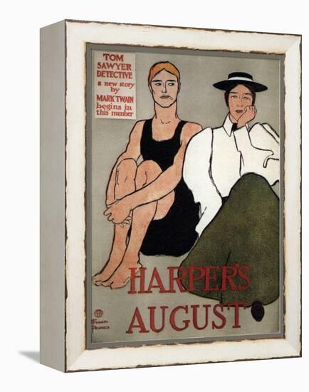 Harper's August, 1896-Edward Penfield-Framed Premier Image Canvas