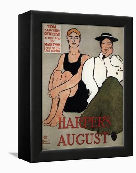 Harper's August, 1896-Edward Penfield-Framed Premier Image Canvas