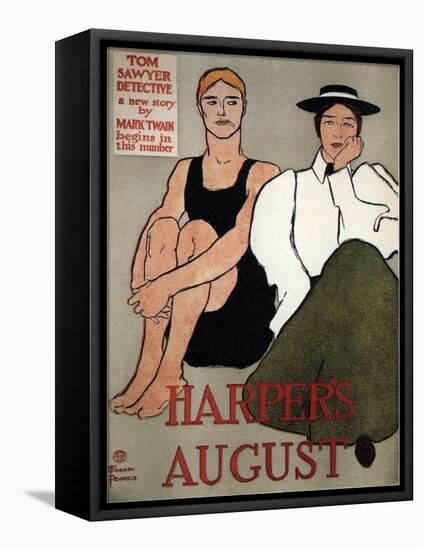 Harper's August, 1896-Edward Penfield-Framed Premier Image Canvas