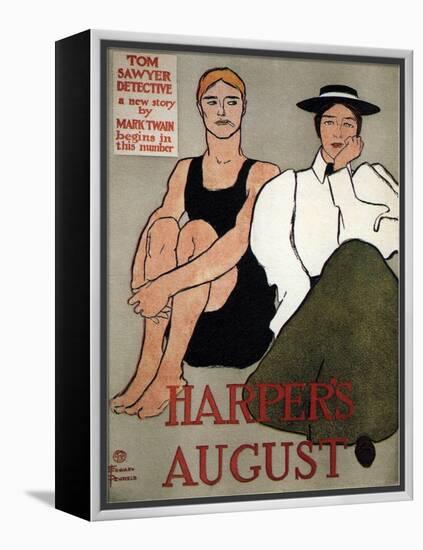 Harper's August, 1896-Edward Penfield-Framed Premier Image Canvas