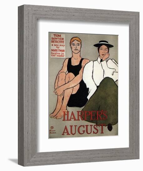 Harper's August, 1896-Edward Penfield-Framed Giclee Print