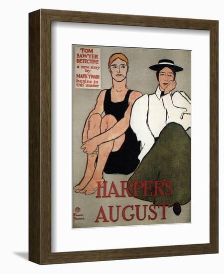 Harper's August, 1896-Edward Penfield-Framed Giclee Print