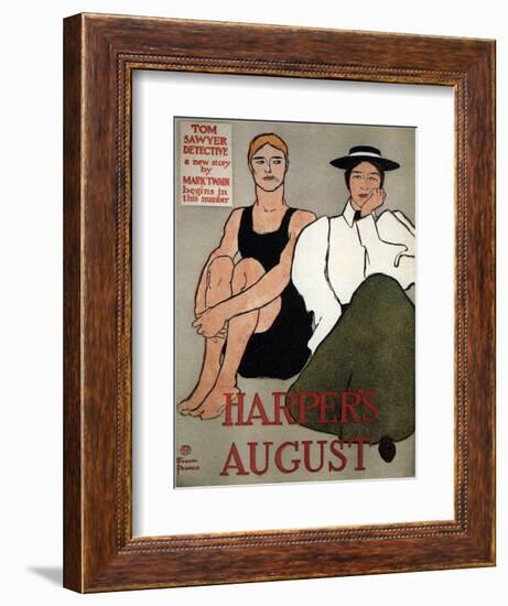 Harper's August, 1896-Edward Penfield-Framed Giclee Print