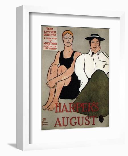 Harper's August, 1896-Edward Penfield-Framed Giclee Print