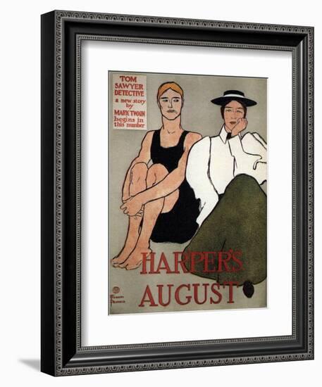 Harper's August, 1896-Edward Penfield-Framed Giclee Print