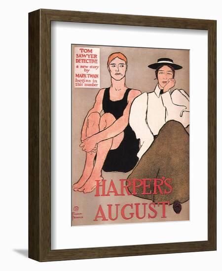 Harper's August, c.1896-Edward Penfield-Framed Giclee Print